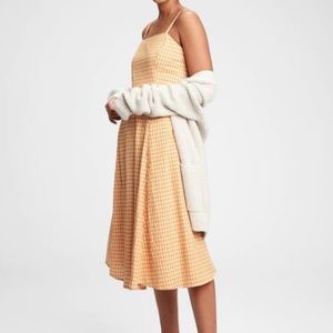 GAP Midi Yellow Gingham Dress Size 0